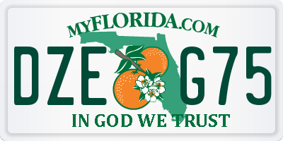 FL license plate DZEG75