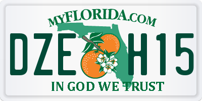 FL license plate DZEH15