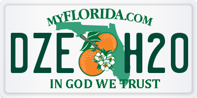 FL license plate DZEH20