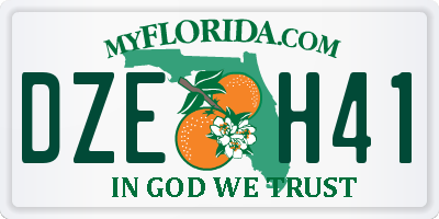 FL license plate DZEH41