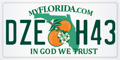 FL license plate DZEH43