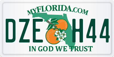FL license plate DZEH44