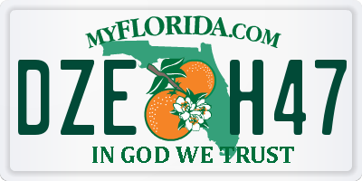 FL license plate DZEH47