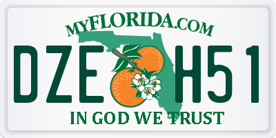 FL license plate DZEH51