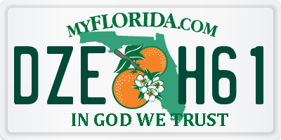 FL license plate DZEH61