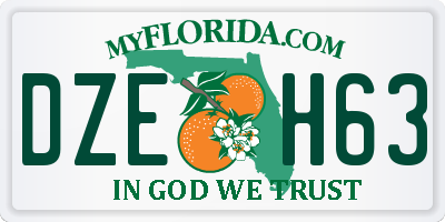 FL license plate DZEH63