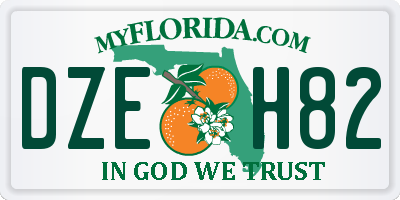 FL license plate DZEH82