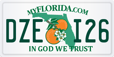 FL license plate DZEI26