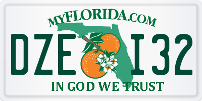 FL license plate DZEI32