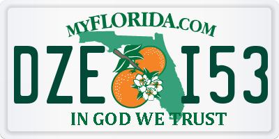 FL license plate DZEI53