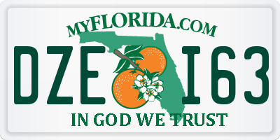FL license plate DZEI63