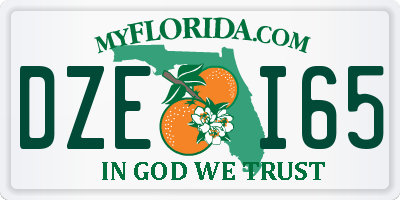 FL license plate DZEI65