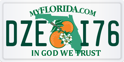 FL license plate DZEI76
