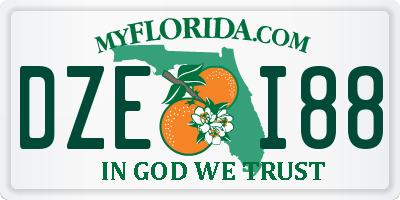 FL license plate DZEI88