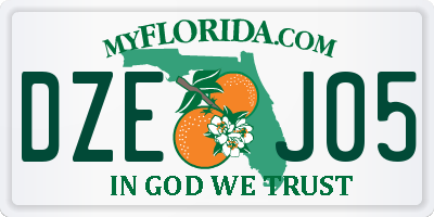 FL license plate DZEJ05
