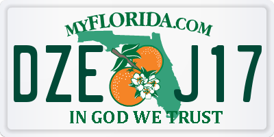 FL license plate DZEJ17