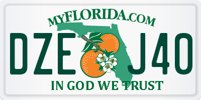 FL license plate DZEJ40