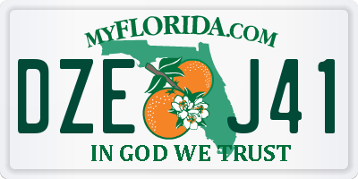 FL license plate DZEJ41
