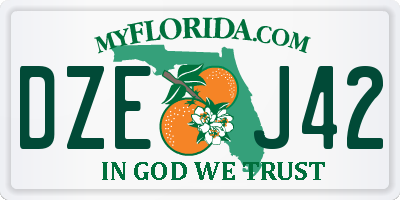 FL license plate DZEJ42