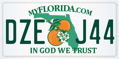 FL license plate DZEJ44