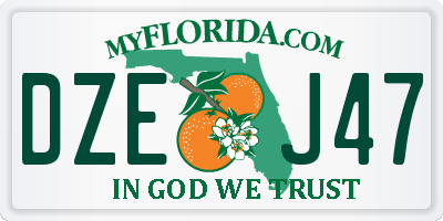 FL license plate DZEJ47