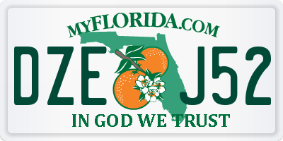 FL license plate DZEJ52