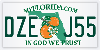 FL license plate DZEJ55