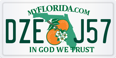 FL license plate DZEJ57