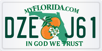 FL license plate DZEJ61