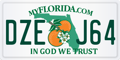 FL license plate DZEJ64