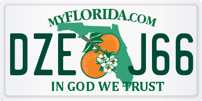 FL license plate DZEJ66