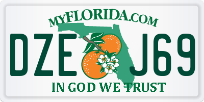 FL license plate DZEJ69