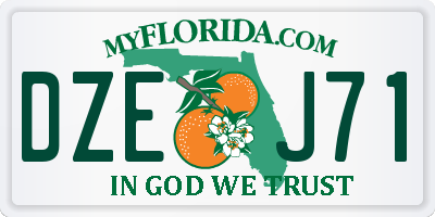 FL license plate DZEJ71