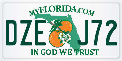 FL license plate DZEJ72