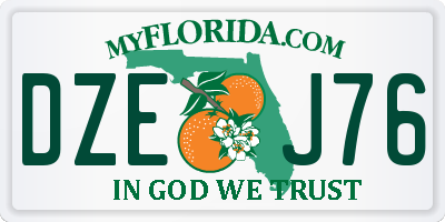 FL license plate DZEJ76