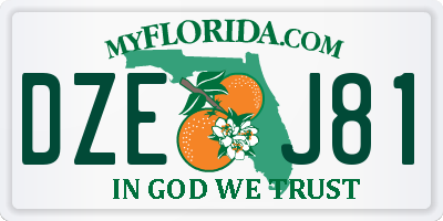 FL license plate DZEJ81