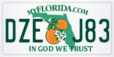 FL license plate DZEJ83