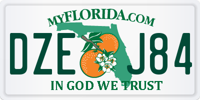 FL license plate DZEJ84