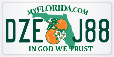 FL license plate DZEJ88