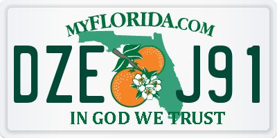 FL license plate DZEJ91
