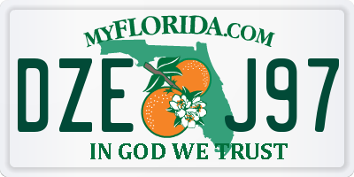 FL license plate DZEJ97