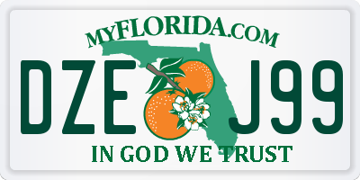 FL license plate DZEJ99