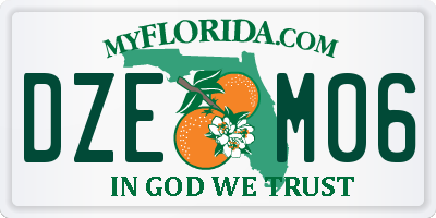 FL license plate DZEM06