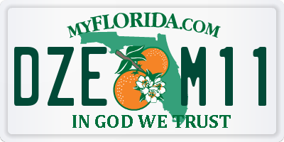 FL license plate DZEM11