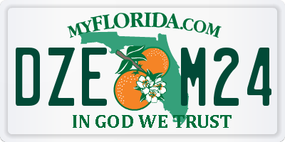 FL license plate DZEM24