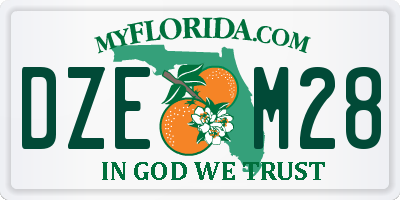 FL license plate DZEM28