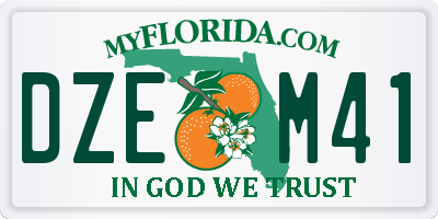 FL license plate DZEM41
