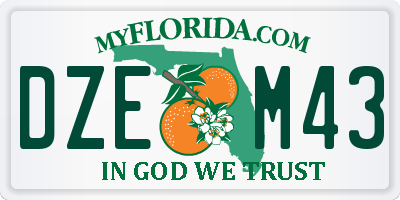 FL license plate DZEM43