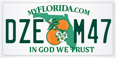 FL license plate DZEM47