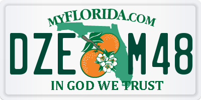 FL license plate DZEM48
